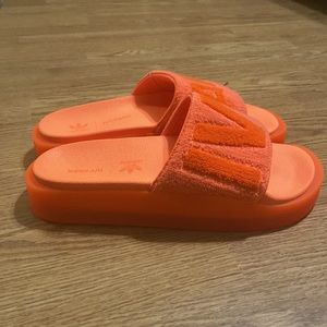 Ivy Park x Adidas “Flex Park” Solar Orange Slides